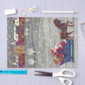 Weihnachten, Weihnachten, Weihnachtsmann, Pferd Op Seidenpapier (Handwerk)