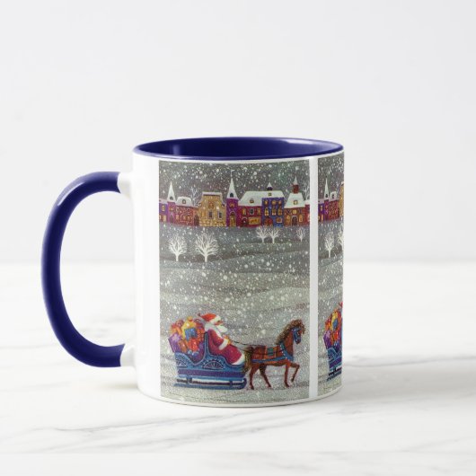 Weihnachten, Weihnachten, Weihnachtsmann, Pferd Op Tasse (Links)