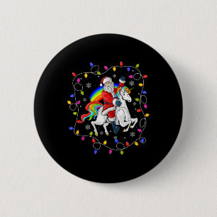 Weihnachten Weihnachten Weihnachtsmann reiten Unic Button