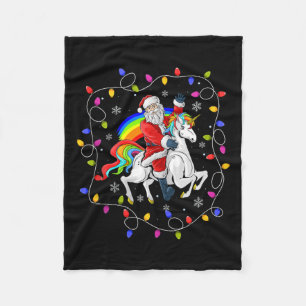 Weihnachten Weihnachten Weihnachtsmann reiten Unic Fleecedecke