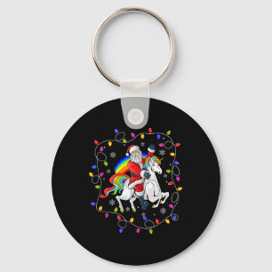 Weihnachten Weihnachten Weihnachtsmann reiten Unic Schlüsselanhänger