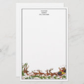 Weihnachten Weihnachten Weihnachtsmann Rentierfisc Briefpapier (Vorne/Hinten)