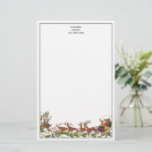 Weihnachten Weihnachten Weihnachtsmann Rentierfisc Briefpapier (Stehend Vorderseite)
