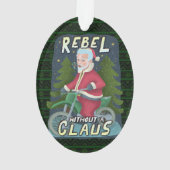 Weihnachten Weihnachten Weihnachtsmann-Spaß Motorr Ornament (Rückseite)