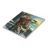 Weihnachten Weihnachten Weihnachtsmann Telescope D Fliese (Seite)