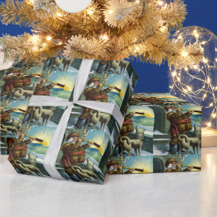 Weihnachten Weihnachten Weihnachtsmann Telescope D Geschenkpapier