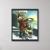 Weihnachten Weihnachten Weihnachtsmann Telescope D Leinwanddruck (Vorderseite)