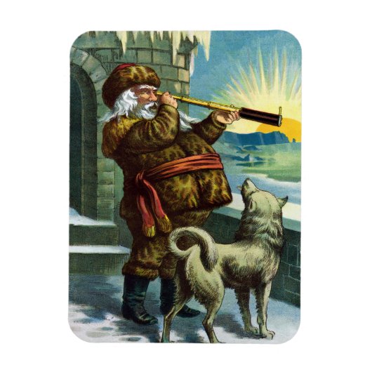 Weihnachten Weihnachten Weihnachtsmann Telescope D Magnet (Vertikal)