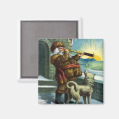 Weihnachten Weihnachten Weihnachtsmann Telescope D Magnet (Vorderseite/Rückseite)