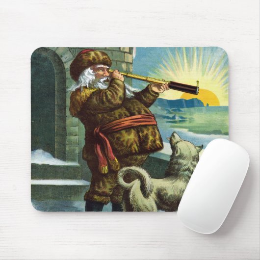 Weihnachten Weihnachten Weihnachtsmann Telescope D Mousepad (Mit Mouse)