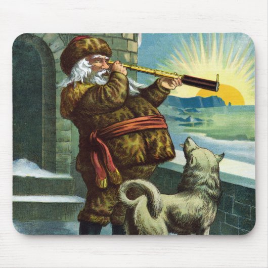 Weihnachten Weihnachten Weihnachtsmann Telescope D Mousepad (Vorne)