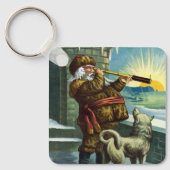 Weihnachten Weihnachten Weihnachtsmann Telescope D Schlüsselanhänger (Vorderseite)