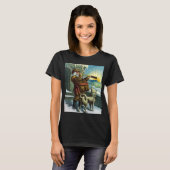 Weihnachten Weihnachten Weihnachtsmann Telescope D T-Shirt (Vorne ganz)