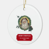 Weihnachten Weihnachten Weihnachtsmann & Truthäuse Keramik Ornament (Links)