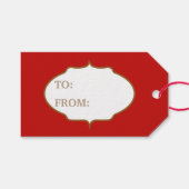 Weihnachten Weihnachten Weihnachtsmann und Kind Pa Geschenkanhänger (Vorderseite (Horizontal))