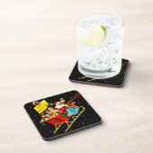 Weihnachten Weihnachten Weihnachtsmann und Schlitt Getränkeuntersetzer (Rechte Seite)