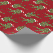 Weihnachten Weihnachten Weihnachtsmarkt T-Rex Weih Geschenkpapier (Ecke)