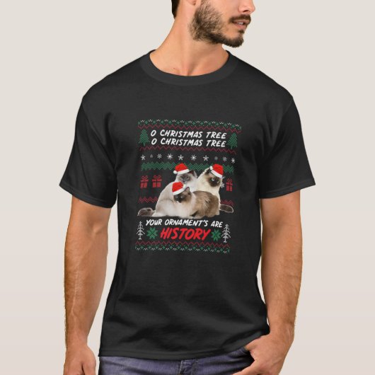 Weihnachten Weihnachten Weihnachtsschmuck Birman L T-Shirt (Vorderseite)