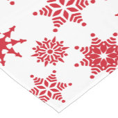 Weihnachten Weihnachten Weißer und Roter Schneeflo Kurzer Tischläufer (Ecke)