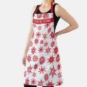 Weihnachten Weihnachten Weißer und Roter Schneeflo Schürze (InSitu)