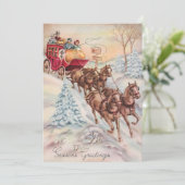 Weihnachten Weihnachten Winter Stagecoach (Stehend Vorderseite)