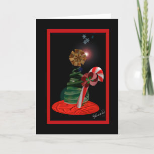 Weihnachten Weihnachten Zuckerrohr großen Baumster Dankeskarte