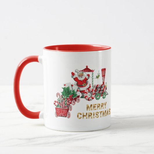 Weihnachten Weihnachts Candy Red Bahn mit Buchstab Tasse (Links)