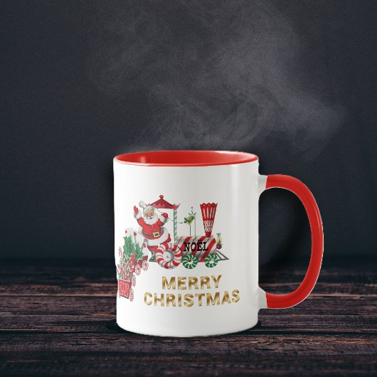 Weihnachten Weihnachts Candy Red Bahn mit Buchstab Tasse