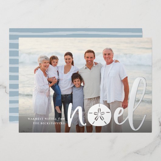 Weihnachten | Weihnachts-Foto Folien Feiertagskarte (Vorderseite/Rückseite)