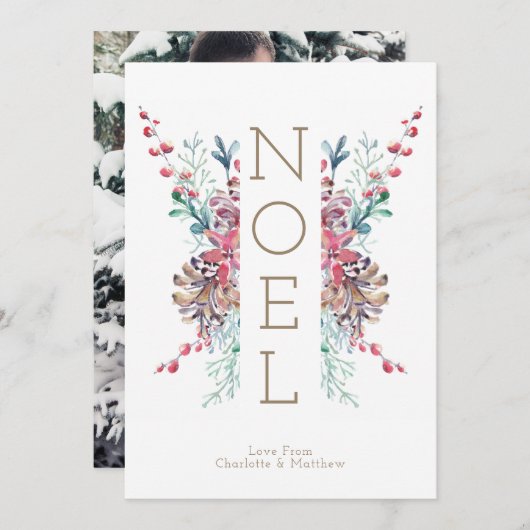 Weihnachten Weihnachts-Foto Personalisiert Winter Einladung (Vorne/Hinten)
