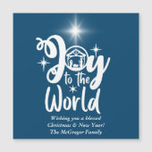Weihnachten Weihnachts-Krippe zur Welt-Magnetkarte Magnetkarte (Vorderseite)