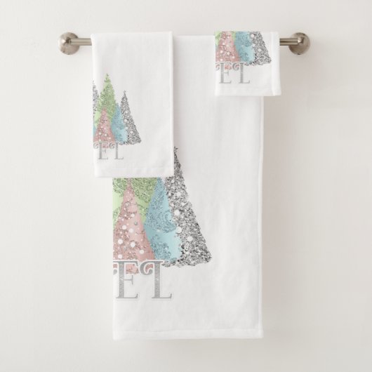 Weihnachten Weihnachtsbadehandtücher Set | Modern  (Insitu)