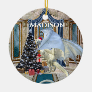 Weihnachten Weihnachtsbaum Eis Winter Drache Keramik Ornament