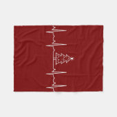 Weihnachten - Weihnachtsbaum - Herzschlag Fleecedecke (Vorderseite (Horizontal))