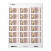 Weihnachten, Weihnachtsbaum, Rose Gold Adressaufkleber (Vorne)