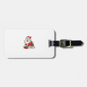 Weihnachten - Weihnachtsbeleuchtung - Samoyed Dog Gepäckanhänger