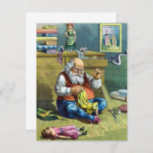 Weihnachten, Weihnachtsbraun - Einladung (Vorne/Hinten)