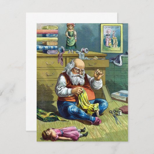 Weihnachten, Weihnachtsbraun - Einladung (Vorne/Hinten)