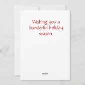 Weihnachten Weihnachtsbunny Flat Ferienkarte (Rückseite)