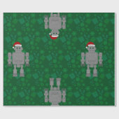 Weihnachten Weihnachtsclaus Robotergeschenke präse Geschenkpapier (Flach)