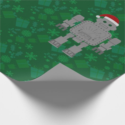 Weihnachten Weihnachtsclaus Robotergeschenke präse Geschenkpapier (Ecke)