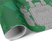 Weihnachten Weihnachtsclaus Robotergeschenke präse Geschenkpapier (Rolleneckpunkt)