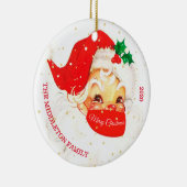 Weihnachten Weihnachtscovid-19 Maske Fröhlicher Sp Keramik Ornament (Rechts)