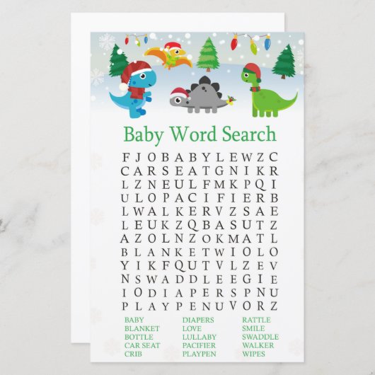 Weihnachten Weihnachtsdusche Kinderdusche Wortsuch (Vorne/Hinten)