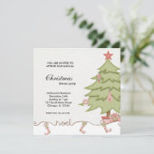 Weihnachten Weihnachtsessen Einladung (Stehend Vorderseite)