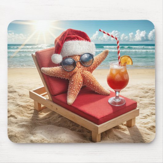 Weihnachten Weihnachtsfeier in einer Chaise Lounge Mousepad (Vorne)