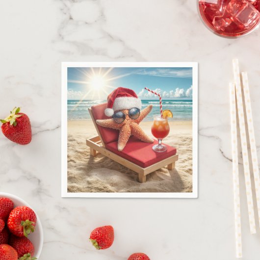 Weihnachten Weihnachtsfeier in einer Chaise Lounge Serviette (Beispiel)