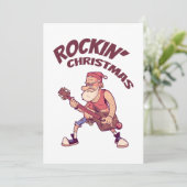 Weihnachten, Weihnachtsfeier mit Gitarre Invita Dankeskarte (Stehend Vorderseite)