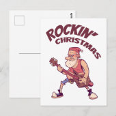Weihnachten, Weihnachtsfeier mit Gitarre Invita Postkarte (Vorne/Hinten)