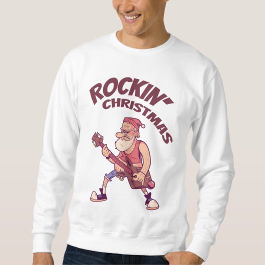 Weihnachten, Weihnachtsfeier mit Gitarre Invita Sweatshirt (Vorderseite)